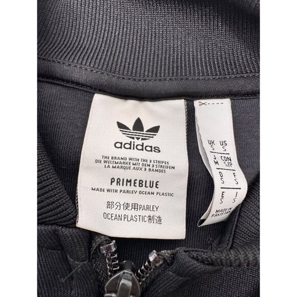 Adidas Black/White Logo Full Zip Up Jacket Men’s Size Small - Picture 6 of 7